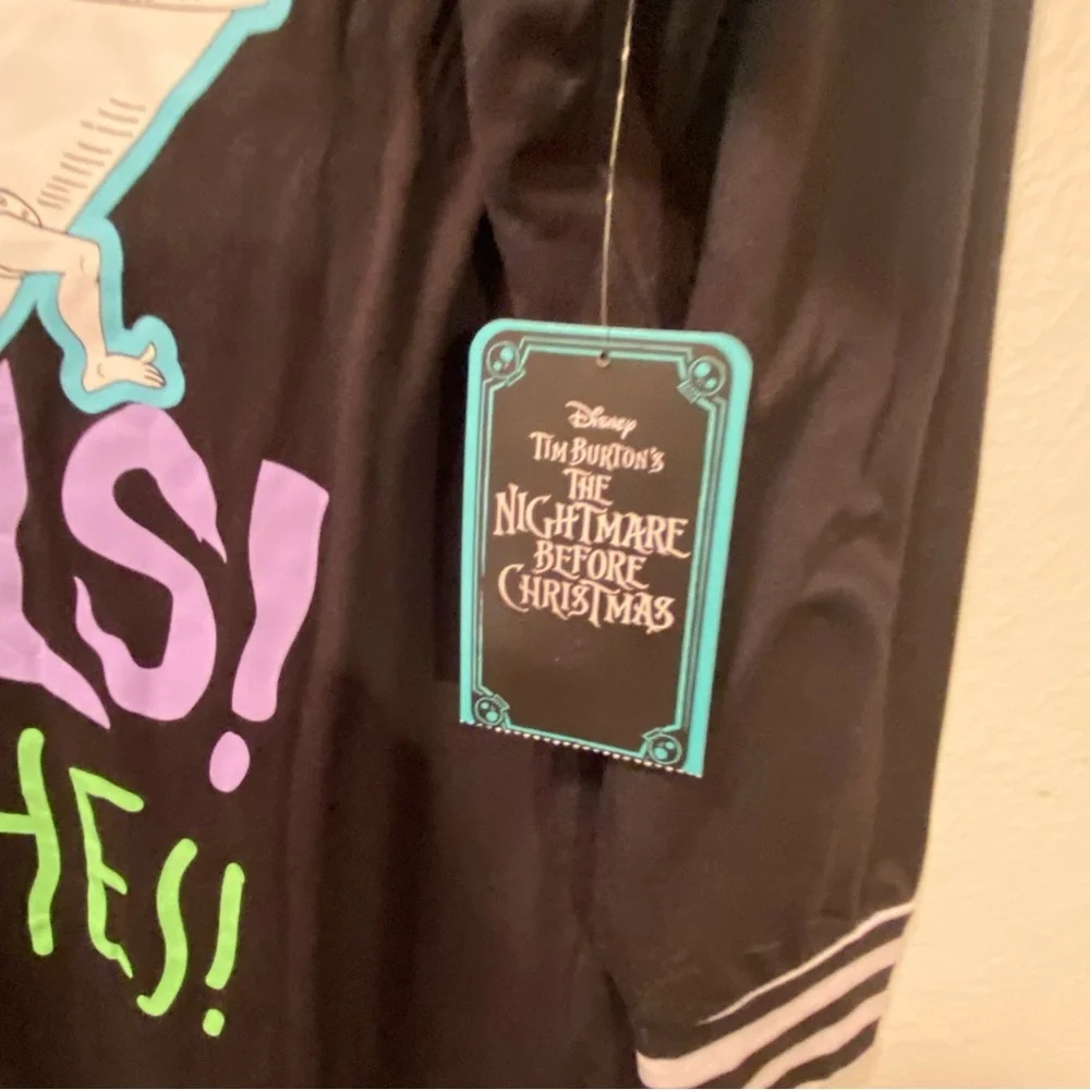 Disney Sleep Shirt Women’s Size‎ XS The Night Before Christmas Black Pullover - Picture 5 of 8